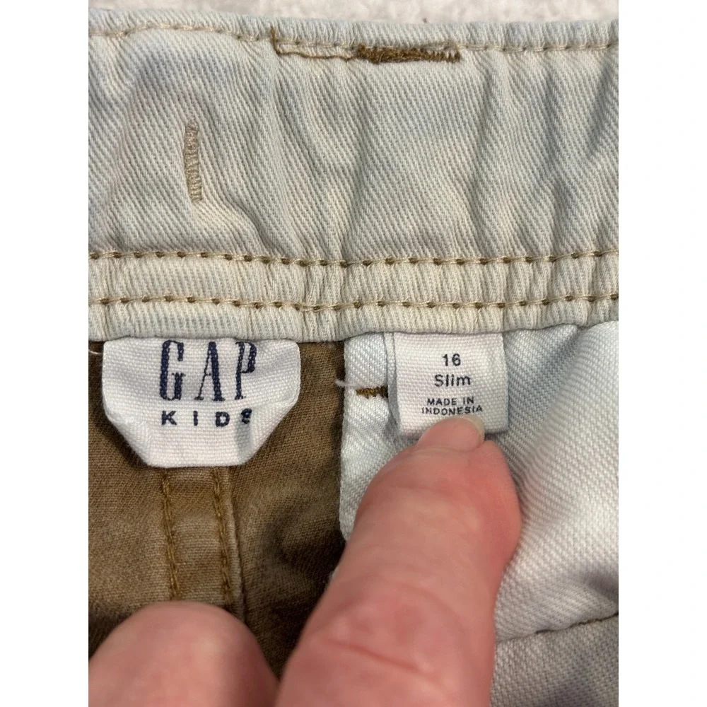 Gap Kids Boys‎ Brown Cargo Shorts Size 16 Slim Cotton Utility Casual Pockets